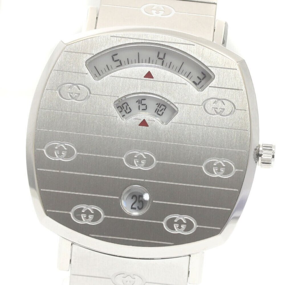 GUCCI Grip watch 157.4/YA157401 Date white Dial Quartz Men's Watch - Picture 2 of 12